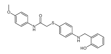 2-((4-[(2-HYDROXYBENZYL)AMINO]PHENYL)SULFANYL)-N-(4-METHOXYPHENYL)ACETAMIDE structure