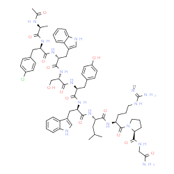 LHRH, N-Ac-Ala(1)-(4-Cl-Phe)(2)-Trp(3,6)- structure