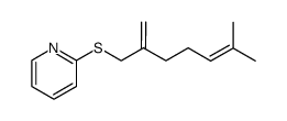 6-methyl-2-(2-pyridylthio)methyl-1,5-heptadiene Structure