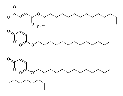 tetradecyl (Z,Z,Z)-6-[[1,4-dioxo-4-(tetradecyloxy)but-2-enyl]oxy]-6-octyl-4,8,11-trioxo-5,7,12-trioxa-6-stannahexacosa-2,9-dienoate Structure