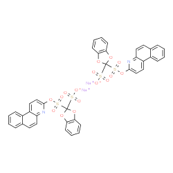 disodium 2-benzo[f]quinolin-3-yl-1,3-dioxoindandisulphonate structure