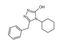 3-benzyl-4-cyclohexyl-1H-1,2,4-triazol-5-one结构式