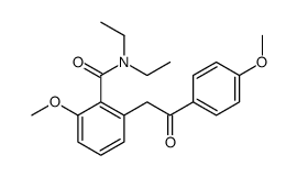 N,N-diethyl-2-methoxy-6-[2-(4-methoxyphenyl)-2-oxoethyl]benzamide Structure