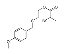 2-[(4-methoxyphenyl)methylsulfanyl]ethyl 2-bromopropanoate结构式