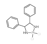 Platinum, dichloro(1,2-diphenyl-1,2-ethanediamine-N,N)-, (SP-4-2-(R*,R*))-结构式