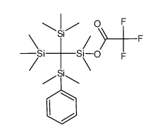 (phenyldimethylsilyl)(dimethyltrifluoroacetoxysilyl)bis(trimethylsilyl)methane Structure