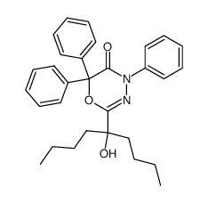 2--4,6,6-triphenyl-4,5-dihydro-6H-1,3,4-oxadiazinone-5 Structure