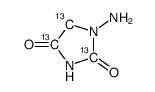 1-氨基-2,4-咪唑烷啉二酮-13C3结构式
