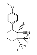 2-(4-Methoxy-phenyl)-6,6-bis-trifluoromethyl-cyclohex-3-ene-1,1-dicarbonitrile结构式