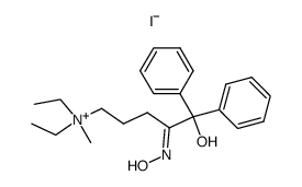 1,1-Diphenyl-5-diaethylamino-pentanon-(2)-ol-(1)-oxim-methyliodid结构式