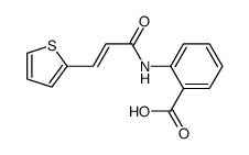 2-[[(E)-3-thiophen-2-ylprop-2-enoyl]amino]benzoic acid结构式