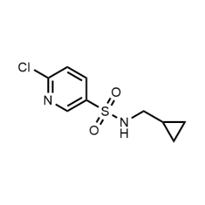 6-氯-N-(环丙基甲基)吡啶-3-磺酰胺结构式