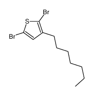 2,5-dibromo-3-heptylthiophene Structure