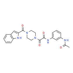 N-[3-(acetylamino)phenyl]-2-[4-(1H-indol-2-ylcarbonyl)piperazin-1-yl]-2-oxoacetamide Structure