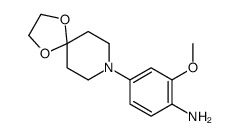 4-(1,4-dioxa-8-azaspiro[4.5]decan-8-yl)-2-methoxyaniline结构式