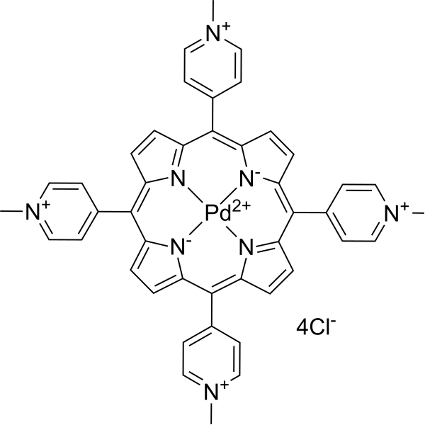 Pd(II) meso-Tetra(N-Methyl-4-Pyridyl) Porphine Tetrachloride Structure