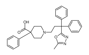 1-[3-(5-methyl-1,3,4-oxadiazol-2-yl)-3,3-diphenylpropyl]-4-phenylpiperidine-4-carboxylic acid picture