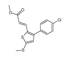 Methyl 3-<3-(4-chlorophenyl)-5-methylthio-2-thienyl>propenoate结构式