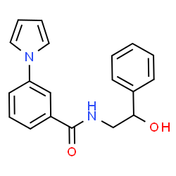 N-(2-Hydroxy-2-phenylethyl)-3-(1H-pyrrol-1-yl)benzamide structure