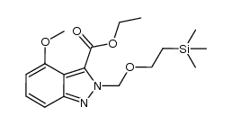 ethyl 4-methoxy-2-{[(2-trimethylsilyl)ethoxy]methyl}-2H-indazole-3-carboxylate结构式