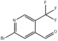 2-溴-5-(三氟甲基)异烟酸甲醛结构式