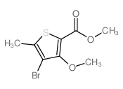 4-溴-3-甲氧基-5-甲基噻吩-2-羧酸甲酯结构式