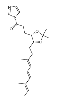 (4S,5S,8EZ,10E,12E)-8,12-dimethyl-4,5-isopropylidenedioxytetradeca-8,10,12-trienoylimidazolide结构式