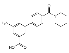 3-amino-5-[4-(piperidine-1-carbonyl)phenyl]benzoic acid Structure