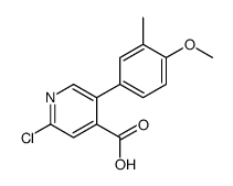 2-chloro-5-(4-methoxy-3-methylphenyl)pyridine-4-carboxylic acid Structure