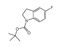 tert-butyl 5-fluoro-2,3-dihydroindole-1-carboxylate结构式