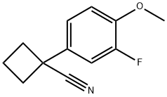 1-(3-氟-4-甲氧基苯基)环丁烷-1-腈结构式