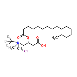 Palmitoyl-L-carnitine-d3 (chloride) structure