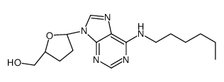 [(2S,5R)-5-[6-(hexylamino)purin-9-yl]oxolan-2-yl]methanol结构式