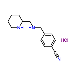 4-{[(Piperidin-2-ylmethyl)-amino]-Methyl}-benzonitrile hydrochloride结构式