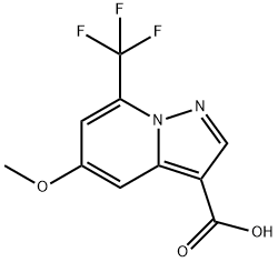 5-methoxy-7-(trifluoromethyl)pyrazolo[1,5-a]pyridine-3-carboxylic acid structure