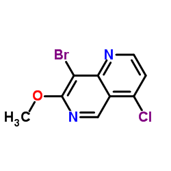 8-bromo-4-chloro-7-methoxy-1,6-naphthyridine Structure