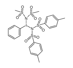 [((N-mesyl)methanesulfonamidyl) (4-methyl)-N-tosylbenzenesulfonamidyl]iodosobenzene Structure