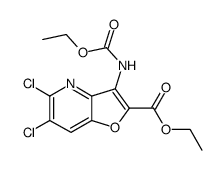 ethyl 5,6-dichloro-3-((ethoxycarbonyl)amino)furo[3,2-b]pyridine-2-carboxylate结构式