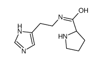 (2S)-N-[2-(1H-imidazol-5-yl)ethyl]pyrrolidine-2-carboxamide结构式