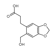 3-(6-hydroxymethyl-3,4-methylenedioxyphenyl)propionic acid结构式