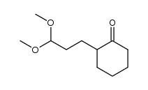 2-(3,3-dimethoxypropyl)cyclohexanone结构式