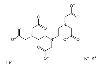 dipotassium,2-[bis[2-[bis(carboxylatomethyl)amino]ethyl]amino]acetate,iron(3+) Structure