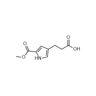 3-(5-(甲氧基羰基)-1H-吡咯-3-基)丙酸结构式