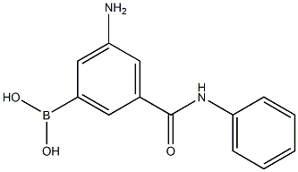 3-氨基-5-(苯基氨基甲酰基)苯基硼酸结构式