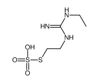 1-[[amino(ethylamino)methylidene]amino]-2-sulfosulfanylethane Structure