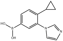 4-Cyclopropyl-3-(1H-imidazol-1-yl)phenylboronic acid structure