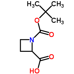 (R)-1-(tert-Butoxycarbonyl)azetidine-2-carboxylic acid structure