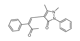 1,5-dimethyl-4-[(Z)-3-oxo-2-phenylbut-1-enyl]-2-phenylpyrazol-3-one Structure