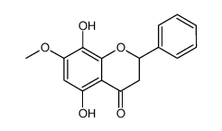 5,8-dihydroxy-7-methoxy-2-phenyl-chroman-4-one结构式