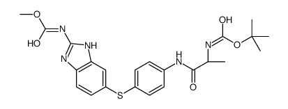 5-[[4-[[(2S)-2-[[(1,1-DIMETHYLETHOXY)CARBONYL]AMINO]-1-OXOPROPYL]AMINO]PHENYL]THIO]-1H-BENZIMIDAZOL-2-YL]-CARBAMIC ACID METHYL ESTER Structure